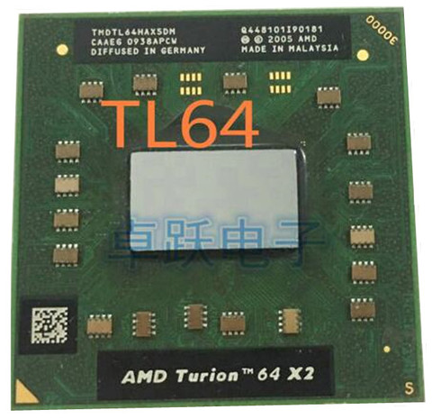 AMD Turion 64 X2 Mobile TL-64 1M Cache/2.2GHz/Socket S1/Dual-Core Laptop processor TL64 TL 64 CPU free shipping ► Photo 1/1