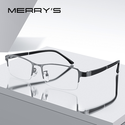 MERRYS DESIGN Men Titanium Alloy Glasses Frame TR90 Legs Business Myopia Prescription Eyeglasses Optical Frame S2223 ► Photo 1/6