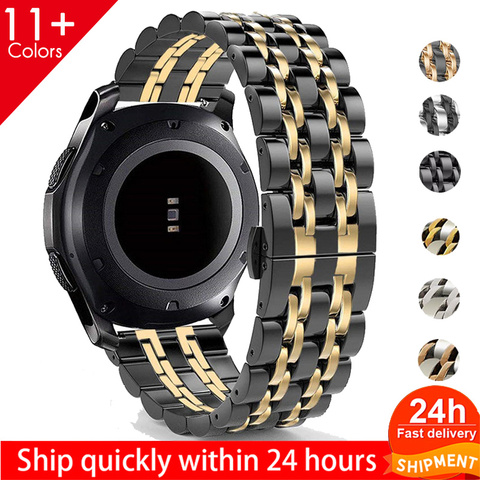 22mm 20mm Band For Samsung Galaxy Watch 3 41mm 45mm 46mm 42mm Stainless Steel Strap Bracelet for Active2 40mm 44mm Amazfit GTR ► Photo 1/6
