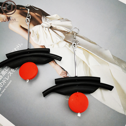 UKEBAY New Geometric Pendant Earrings For Women Fashion Design Gothic Drop Earrings Hand Made Gift Girl Party Wedding Earring ► Photo 1/6