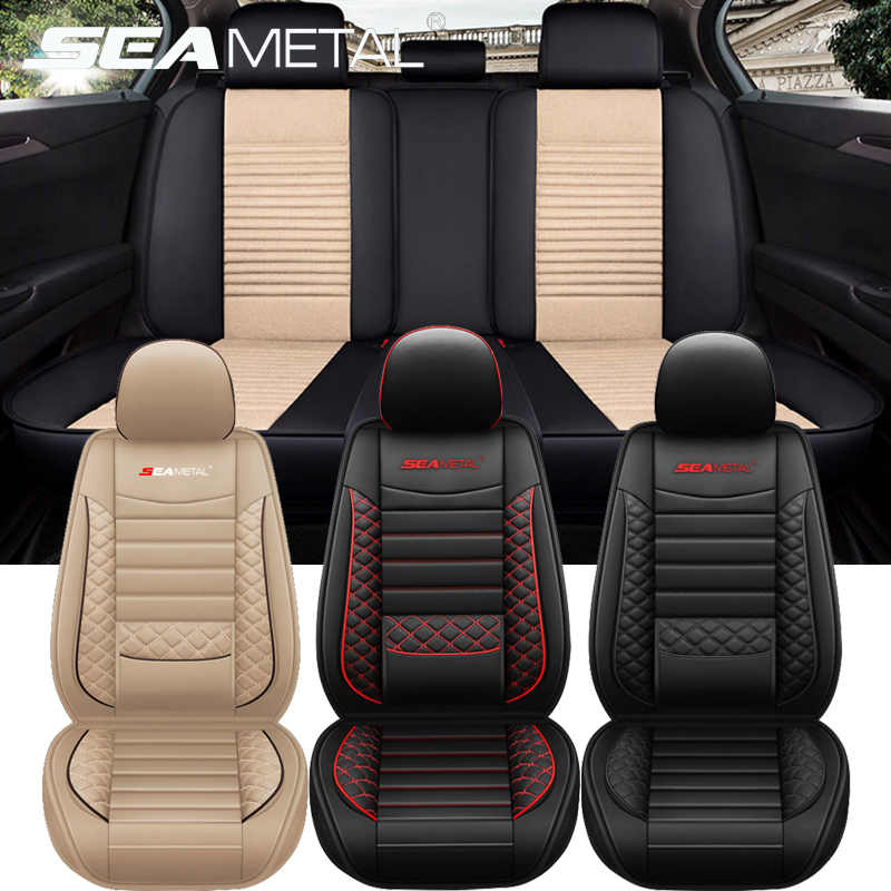 Seametal Car Seat Cover Interior Leather Seats Automobiles Covers Mat Luxury Protect Chair Pad Accessories Alitools - Car Seat Covers Designer Brands