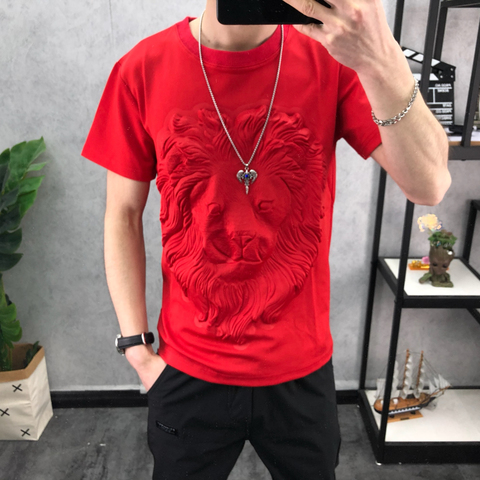 2022 T-shirt Men's Fashion Brand Personalized Korean Short Sleeve T-shirt Tee Shirt Homme Funny T Shirts Camisetas Hombre Male ► Photo 1/6