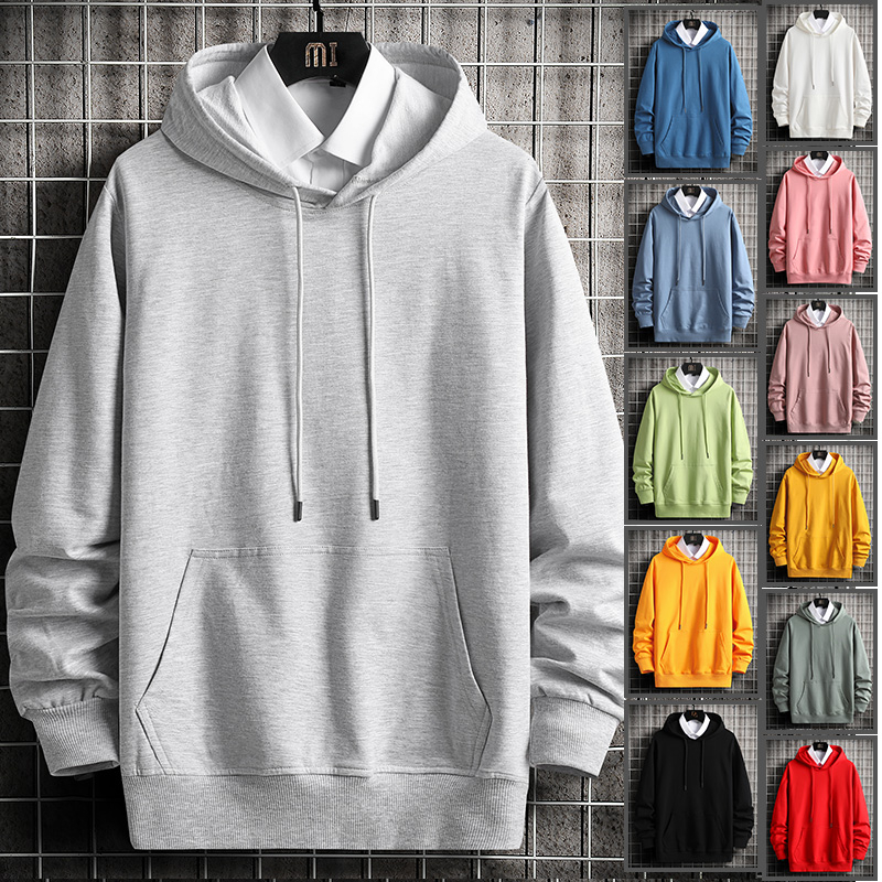 Hooded Hoodies Cotton Swearshirts Man Big Pocket Fashion Pure Mens Hoodie  Tracksuits Hip Hop O-neck Pullover Grey Hombre Clothes - Price history &  Review | AliExpress Seller - kksky Official Store 