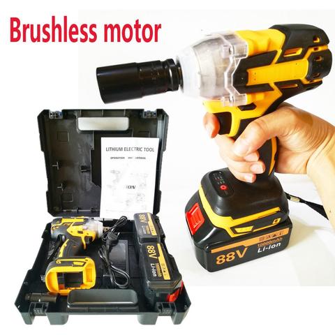 88V Brushless Electric Wrench Cordless Impact Power Wrench Rechargeable Lithium-Ion Battery 550Nm Torque ► Photo 1/6