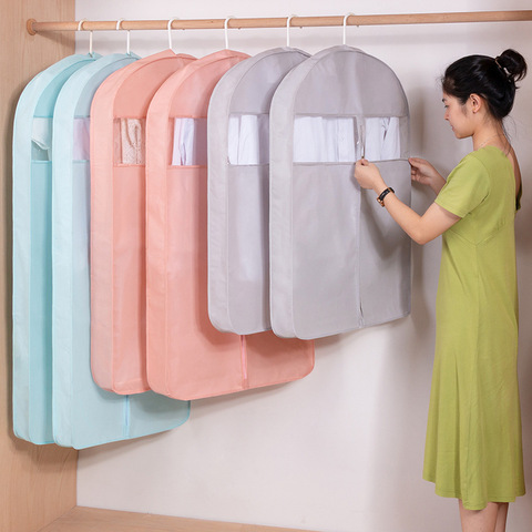 Three-dimension case for dresses wardrobe clothes cover suit cover with zipper garment bag with clear window fur coat protector ► Photo 1/6