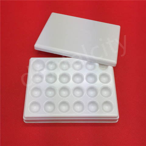 Dental lab Plastic Mixing Watering Moisturizing plate 24 Slot Ceramic Palette with cover ► Photo 1/6