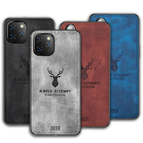 New Rugged Cloth Phone Case For OPPO Reno 4 Lite A15 A73 A93 A53 A33 2022 A52 A72 A91 A31 Reno4 Pro Cloth Cover Elk Deer Shell ► Photo 1/6