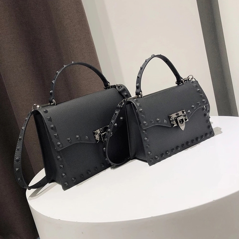 Jelly Bags For Women Solid Flap Fashion Messenger Bag Rivet Women Shoulder Bag Small Big Lady Handbags High Quality Bags Women's ► Photo 1/6