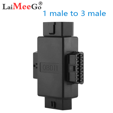 New 16 Pin OBD2 Car Connector Plug 1 Male To 3 Female ELM327 Multi-function Plug Diagnostic Cables Tool Car Connector Adapter ► Photo 1/6