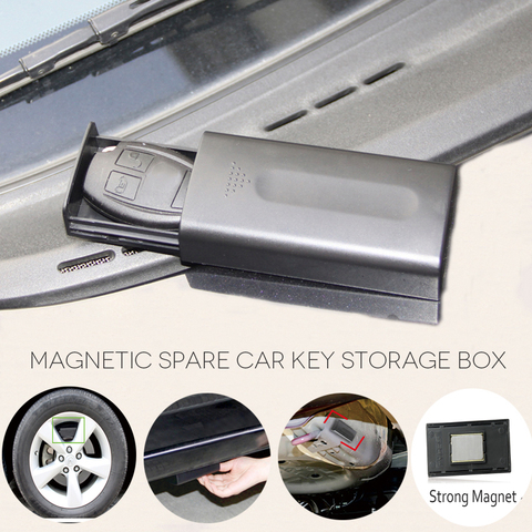 New Black Key Safe Box Magnetic Car Key Holder Box Outdoor Stash With Magnet For Home Office Car Truck Caravan Secret Box ► Photo 1/5