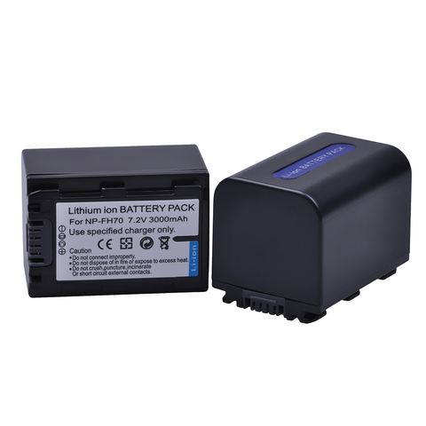 3000mAh NP FH70 NP-FH70 Battery for Sony NP-FH30 NP-FH40 NP-FH60 NP-FH50, DCR DVD508 DVD408 DVD308 DVD105 HC28 SR300 SR200 SR82 ► Photo 1/6