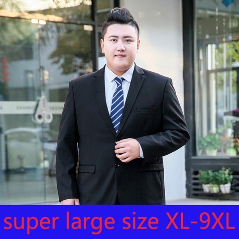 New Arrivla High Quality Fashion Extra Large Single Breasted Casual Jacket Suit Men Plus Size XL 2XL 3XL 4XL 5XL 6XL 7XL 8XL 9XL ► Photo 1/6