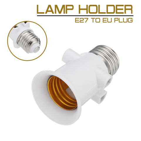 AC100-240V 4A E27 ABS EU LED Bulb Adapter Lamp Holder Base Plug Connector Accessories Screw Light Socket Conversion for Lights ► Photo 1/6