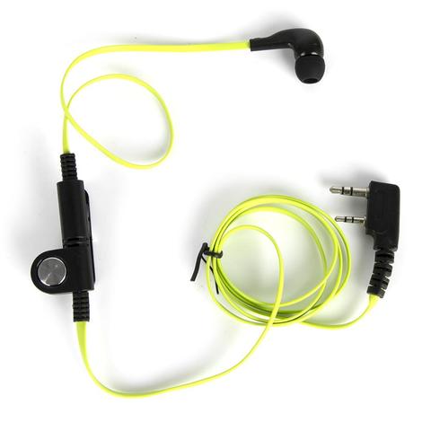 Green Fashion Noodle style earbud headphone K plug for KENWOOD Baofeng BF888s UV5R UV82 Wouxun TYT Puxing etc walkie talkie ► Photo 1/6