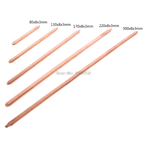 150mm/200mm/250mm/300mmPure Copper Tube Tubing For Computer Laptop Cooling Notebook Heat Pipe Flat or Round ► Photo 1/1