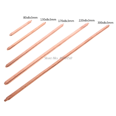 150mm/200mm/250mm/300mmPure Copper Tube Tubing For Computer Laptop Cooling Notebook Heat Pipe Flat or Round ► Photo 1/1