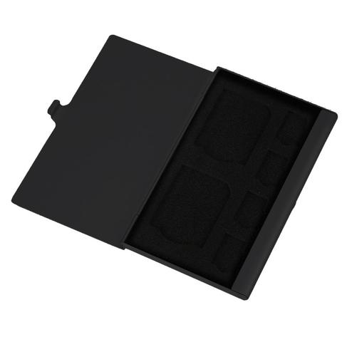 Portable Aluminum TF memory card storage case microsd/micro holder bag memory box ► Photo 1/6