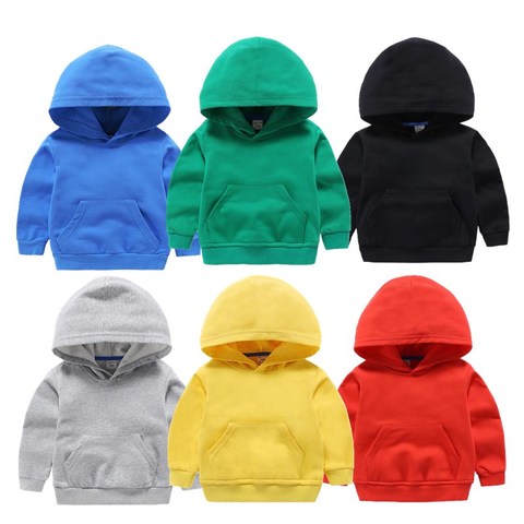2022 Spring Cute Children's Sweater Cotton Solid Color Clothes Children's Clothing White Hooded Sweater For Baby Boys And Girls ► Photo 1/6