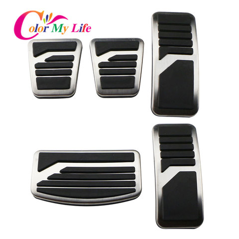 Color My Life Stainless Steel Car Pedal Pad Cover AT MT Pedals for Mitsubishi ASX Outlander Lancer EX Eclipse Cross Pajero AU ► Photo 1/6