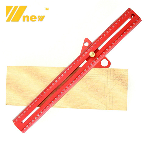 Luxury Woodworking Angle Scribe Adjustable T-type Scribing Line Ruler Multifunction Marking Gauge Aluminum Alloy Measuring Tools ► Photo 1/6