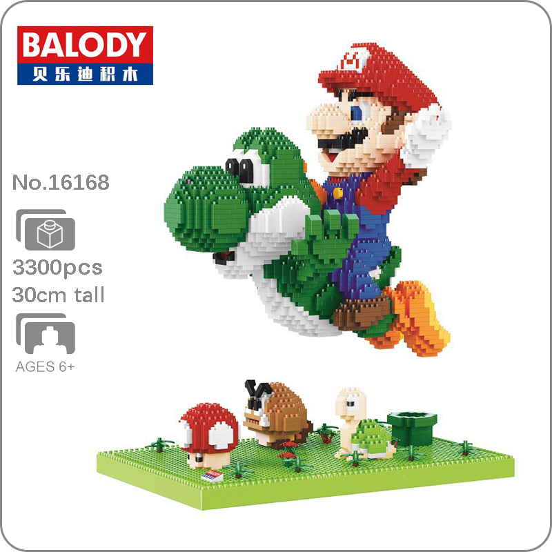 Balody Diamond Building Block Super Mario Yoshi Magic Block Toy Gift Collection 