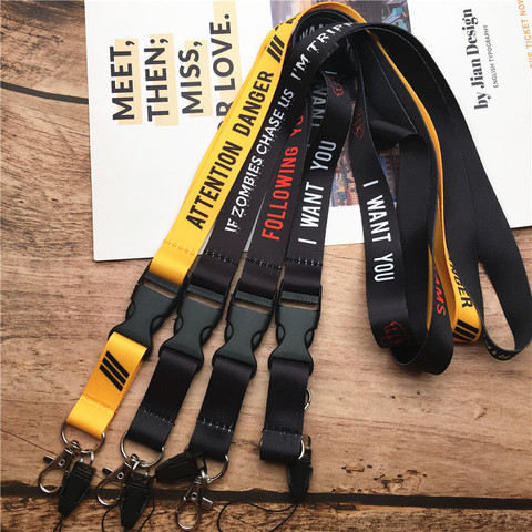 2 in 1 mobile phone lanyard key ring sling badge neckband Keychain anti-lost Badges ID Cell Phone Rope Neck Straps ► Photo 1/6