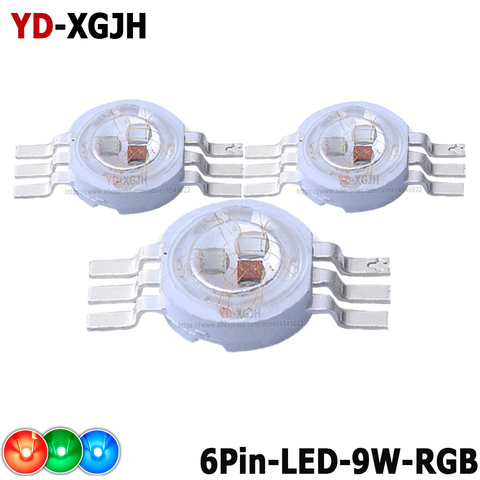 High Power LED Chip Light RGB SMD led light 3W 9W LED RGB Diode For 9W 4pin 6pin 45mil DIY molding LED Stage Light Source Beads ► Photo 1/6