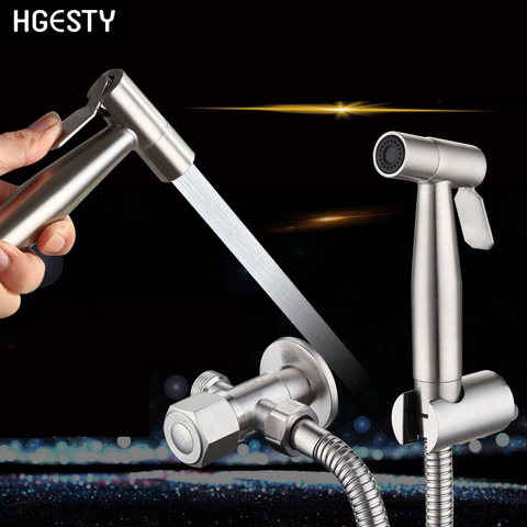 Stainless Steel Toilet Hand Held Bidet Faucet Sprayer Bidet Set Sprayer Gun Toilet Spray For Bathroom Self Cleaning Shower Head ► Photo 1/6