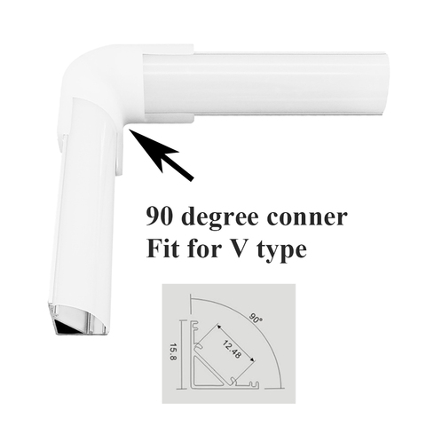 90 Degree Corner Connector Led Corner Aluminium Profile Link U V YW Profile Joint For 8520 5730 5630 led strip ► Photo 1/6