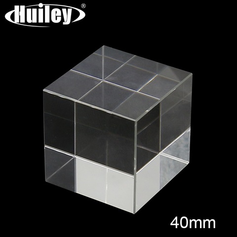 Cube Prism K9 Optical Glass 4x4x4cm Hexahedron Prism for Photography High Quality Decorations Scientific Experimental Instrument ► Photo 1/6