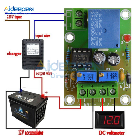 XH-M601 Battery Charging Control Board 12V Intelligent Charger Power Supply Control Module Panel Automatic Charging/Stop Switch ► Photo 1/6