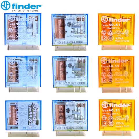 finder relay 40.52 / 40.61 / 40.31 12V 24V 230V 110V 48V AC DC 8A 16A new and original ► Photo 1/3