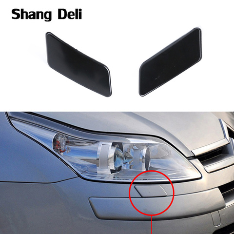 Front Headlight Washer Spray Nozzle Cover Jet Cap Left Right Unpainted For Citroen C4 Car Parts ► Photo 1/2