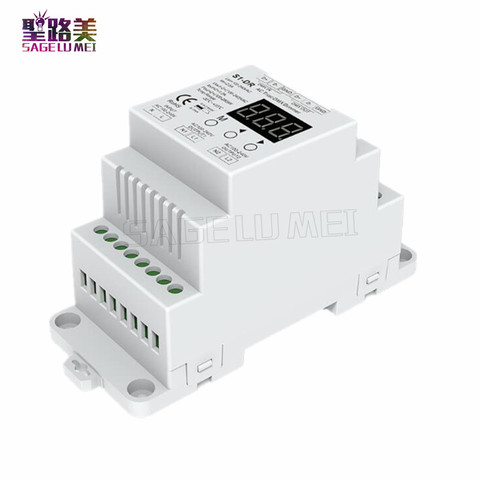 Free shipping S1-DR AC100V-240V DIN rail 2 Channel 2CH AC Triac DMX Dimmer, Dual channel output Silicon DMX512 LED controller ► Photo 1/1