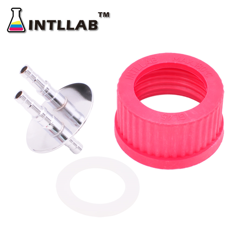 [INTLLAB] GL45 stainless steel connector used in laboratory fermentor fermenter anaerobic reactor ► Photo 1/6