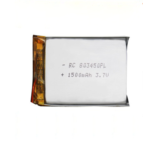 New High Capacity 1500mAh Lithium Ion Polymer Battery 3.7V 803450 Li-polymer Lipo Batteries With   , emergency light battery ► Photo 1/5