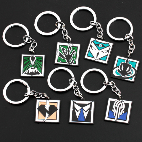 2022 Game Rainbow Six 6 Siege Keychains Men Tachanka Echo Kapkan Lesion Smoke Sledge Hibana Key Chains Holder Porte Clef Jewelry ► Photo 1/6