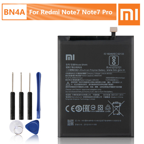 Xiao Mi Original BN4A Battery For Xiaomi Redmi Note7 Note 7 Pro M1901F7C Genuine Replacement Phone Battery 4000mAh + Free Tools ► Photo 1/6