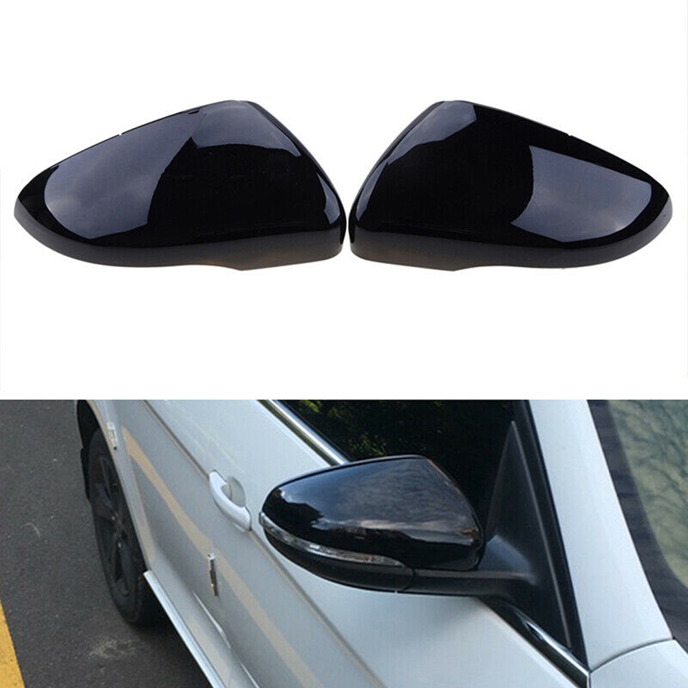 1 Pair Car Gloss Black Rear View Mirrors Cover Protector For Golf 6 MK6 R VI 2009-2013 Car Rearview Mirror Covers Accessories ► Photo 1/6