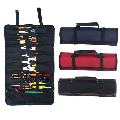 Multifunction Roller Tool Bags Oxford Canvas Practical Handles Bags Chisel Electrician Carrying Toolkit Instrument Package Case ► Photo 1/6