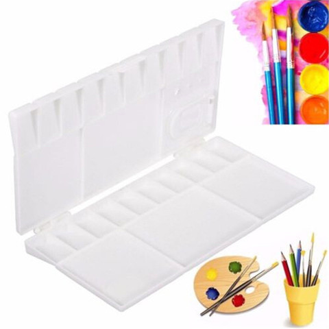 1Pcs 25 Grid Palette Empty Fold Watercolor Paint Palette with Full Pans Half Pans Art Plastic Palette Watercolor Palette Art ► Photo 1/6