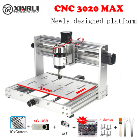 CNC 3018 Pro MAX Engraver With 200W Spindle Mini Engraving Machine Desktop  3 AXIS PCB Milling Machine With ER11 DIY Wood Router