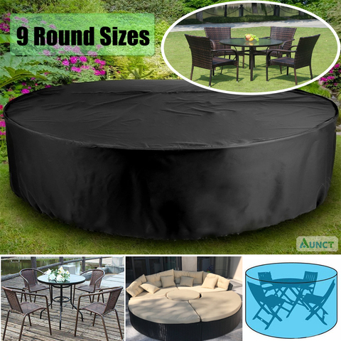 Outdoor Garden Furniture Cover Waterproof Round Table Cover Wicker Bed Sofa Protection Garden Patio Rain Snow Dustproof Covers ► Photo 1/6