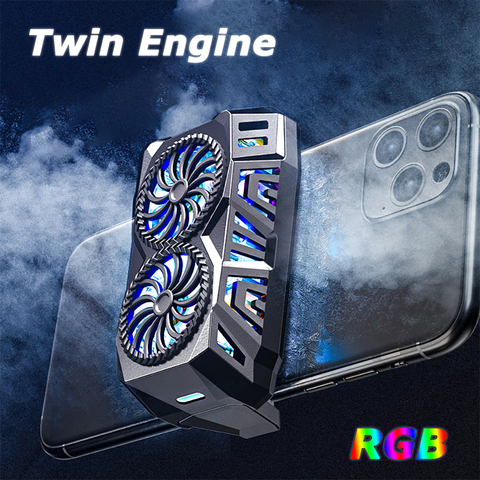 Universal Mobile Phone Radiator Gaming Phone Cooler Adjustable Portable Fan Holder Heat Sink For iPhone Samsung Huawei Xiaomi LG ► Photo 1/6