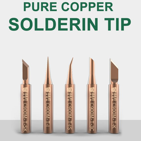 5 in 1 Soldering Iron Tips Welding Nozzle Oxygen-free Copper Lead-free Solder Non-stick Tin Tip DIY Tools Set for Horns Plastic ► Photo 1/6