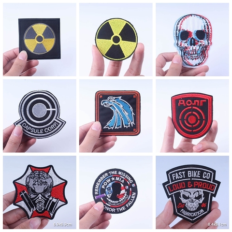 Stalker Patch Iron On Patches For Clothing Nuclear Power Plant Radiation Capsule Corp Badges Punk Stripe Letter Cloth Patch DIY ► Photo 1/6