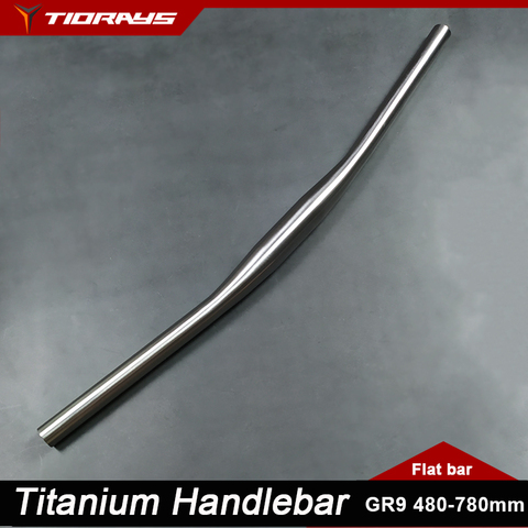 Tiorays Titanium Flat Handlebar Bike Bicycle 400-800mm 25.4/31.8mm Raw/Rainbow ► Photo 1/6