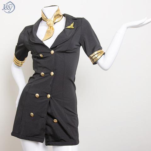 Police Women Cosplay Costumes Badge Prop Sexy Dress Stewardess Air Hostess Role Play Girl Army Uniform Africa Clothing Halloween ► Photo 1/6