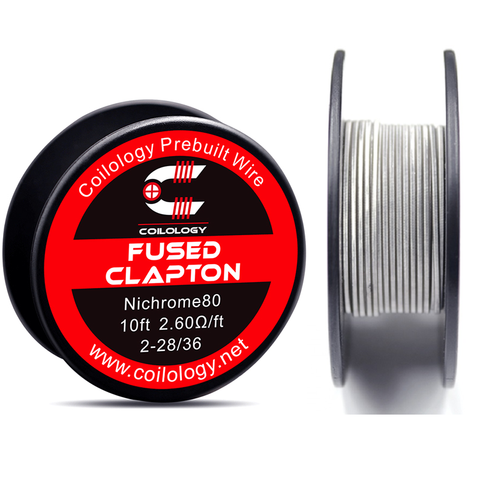 Coilology heat wire fused clapton NI80 coil 2.6ohm 2-28/36 10 Feet for rta tank rda atomizer vape accessory ► Photo 1/5