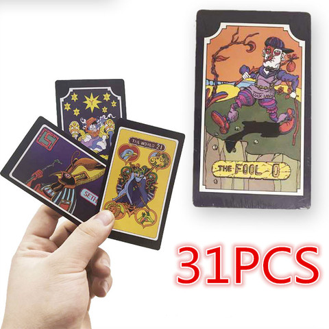 31pcs/set JoJo Bizarre Adventure Tarot Card 22 Grand Akana + 9 Royal Gods Cosplay Props Anime Chess Card Gift Tarot Card ► Photo 1/5